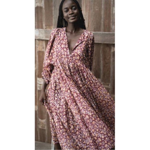 Daughters of India Women Kyra Midi Dress Sumac XL - Picture 3 of 8